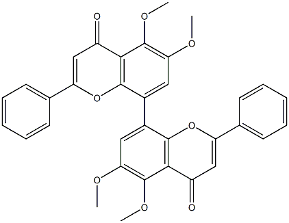 5,5'',6,6''-Tetramethoxy-8,8''-biflavone 구조식 이미지