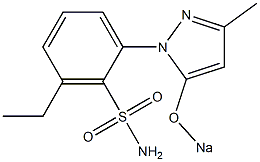 1-(m-Ethylsulfamoylphenyl)-3-methyl-5-sodiooxy-1H-pyrazole Structure