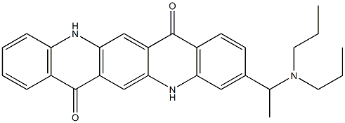 3-[1-(Dipropylamino)ethyl]-5,12-dihydroquino[2,3-b]acridine-7,14-dione 구조식 이미지