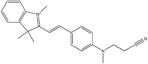 2-[2-[4-[(2-Cyanoethyl)(methyl)amino]phenyl]ethenyl]-1,3,3-trimethyl-3H-indolium Structure