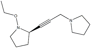 (2R)-2-[3-(Pyrrolidin-1-yl)-1-propynyl]-1-ethoxypyrrolidine 구조식 이미지