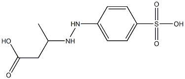 3-[2-(p-Sulfophenyl)hydrazino]butyric acid 구조식 이미지