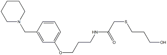 N-[3-[3-(Piperidinomethyl)phenoxy]propyl]-2-[(3-hydroxypropyl)thio]acetamide Structure