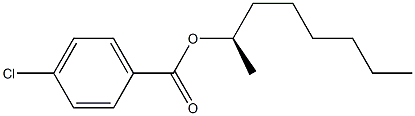 (-)-p-Chlorobenzoic acid (R)-1-methylheptyl ester 구조식 이미지