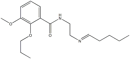 3-Methoxy-N-[2-(pentylideneamino)ethyl]-2-propoxybenzamide 구조식 이미지