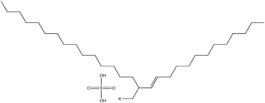 Sulfuric acid 2-(1-tridecenyl)heptadecyl=potassium ester salt Structure