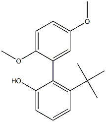 3-tert-Butyl-2-(2,5-dimethoxyphenyl)phenol 구조식 이미지