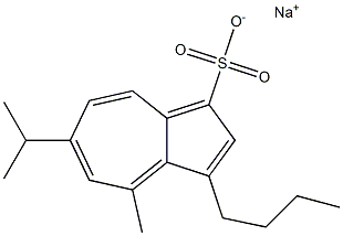 6-Isopropyl-3-butyl-4-methylazulene-1-sulfonic acid sodium salt Structure