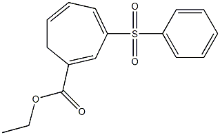 3-(Phenylsulfonyl)-1,3,5-cycloheptatriene-1-carboxylic acid ethyl ester 구조식 이미지