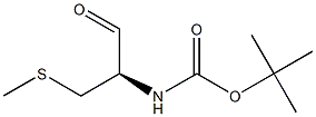 (R)-2-[(tert-Butoxycarbonyl)amino]-3-[methylthio]propanal 구조식 이미지