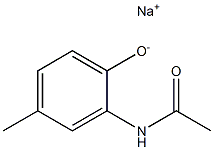 Sodium 2-(acetylamino)-4-methylphenolate 구조식 이미지