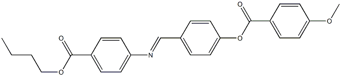 4-[4-(4-Methoxybenzoyloxy)benzylideneamino]benzoic acid butyl ester 구조식 이미지