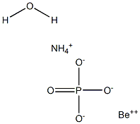 Ammonium beryllium phosphate monohydrate Structure