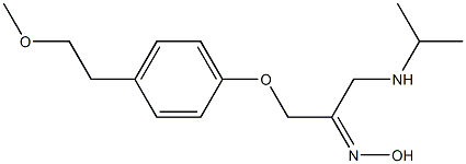 1-[4-(2-Methoxyethyl)phenoxy]-3-isopropylaminoacetone (E)-oxime 구조식 이미지