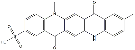 5,7,12,14-Tetrahydro-5,9-dimethyl-7,14-dioxoquino[2,3-b]acridine-2-sulfonic acid 구조식 이미지