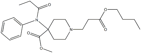 4-Methoxycarbonyl-4-(N-phenyl-N-propanoylamino)piperidine-1-propionic acid butyl ester Structure