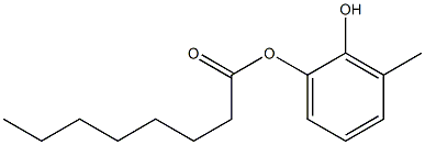 Octanoic acid 2-hydroxy-3-methylphenyl ester Structure