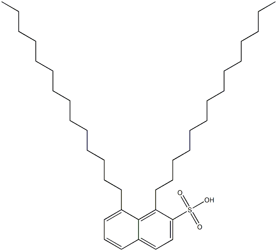 1,8-Ditetradecyl-2-naphthalenesulfonic acid Structure