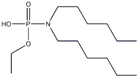 N,N-Dihexylamidophosphoric acid hydrogen ethyl ester Structure