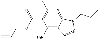 1-(2-Propenyl)-4-amino-6-methyl-1H-pyrazolo[3,4-b]pyridine-5-carboxylic acid 2-propenyl ester Structure