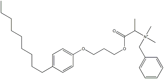 N,N-Dimethyl-N-benzyl-N-[1-[[3-(4-nonylphenyloxy)propyl]oxycarbonyl]ethyl]aminium 구조식 이미지