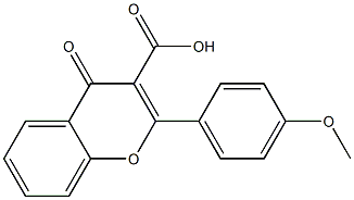 2-[4-Methoxyphenyl]-4-oxo-4H-1-benzopyran-3-carboxylic acid 구조식 이미지