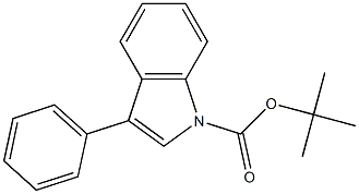 1-(tert-Butoxycarbonyl)-3-phenyl-1H-indole 구조식 이미지