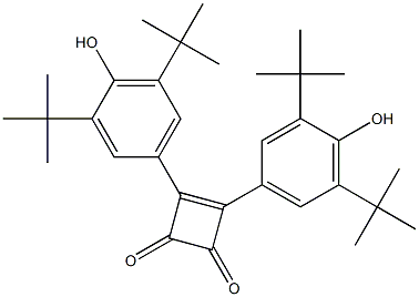 3,4-Bis(3,5-ditert-butyl-4-hydroxyphenyl)-3-cyclobutene-1,2-dione Structure