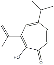 2-Hydroxy-3-(1-methylethenyl)-5-isopropyl-2,4,6-cycloheptatrien-1-one 구조식 이미지