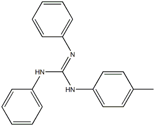 N-(4-Methylphenyl)-N'-(phenyl)-N''-(phenyl)guanidine 구조식 이미지