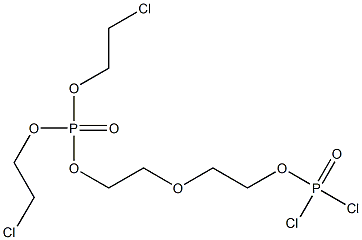 Dichlorophosphinic acid 2-[2-[bis(2-chloroethoxy)phosphinyloxy]ethoxy]ethyl ester 구조식 이미지
