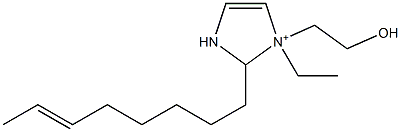 1-Ethyl-1-(2-hydroxyethyl)-2-(6-octenyl)-4-imidazoline-1-ium Structure