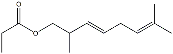 Propionic acid 2,7-dimethyl-3,6-octadienyl ester 구조식 이미지