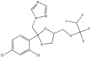 1-[[2-(2,4-Dichlorophenyl)-4-(1,1,2,2-tetrafluoroethoxymethyl)-1,3-dioxolan-2-yl]methyl]-1H-1,2,4-triazole 구조식 이미지