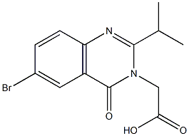 6-Bromo-3,4-dihydro-2-isopropyl-4-oxoquinazoline-3-acetic acid Structure