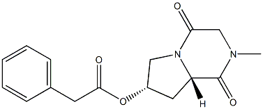 (6S,8S)-4-Methyl-8-(phenylacetyloxy)-1,4-diazabicyclo[4.3.0]nonane-2,5-dione 구조식 이미지