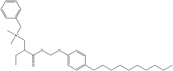 N,N-Dimethyl-N-benzyl-N-[2-[[(4-decylphenyloxy)methyl]oxycarbonyl]butyl]aminium 구조식 이미지