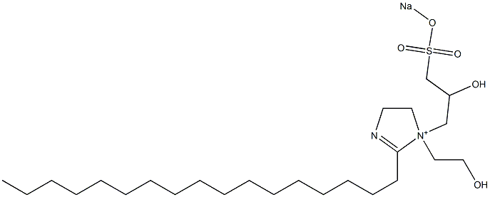 2-Heptadecyl-4,5-dihydro-1-(2-hydroxyethyl)-1-[2-hydroxy-3-[(sodiooxy)sulfonyl]propyl]-1H-imidazol-1-ium Structure