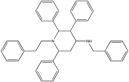 N-Benzyl-2,3,6-triphenyl-1-(2-phenylethyl)piperidin-4-amine 구조식 이미지