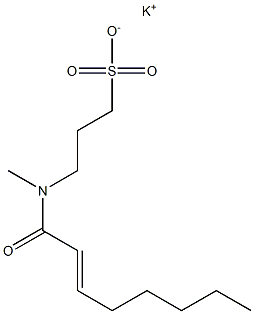 3-[N-(2-Octenoyl)-N-methylamino]-1-propanesulfonic acid potassium salt 구조식 이미지