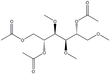 1-O,2-O,5-O-Triacetyl-3-O,4-O,6-O-trimethylmannitol 구조식 이미지