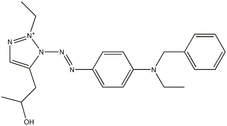 3-[4-[Benzyl(ethyl)amino]phenylazo]-2-ethyl-4-(2-hydroxypropyl)-3H-1,2,3-triazol-2-ium 구조식 이미지