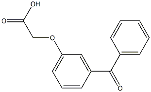 (m-Benzoylphenyloxy)acetic acid 구조식 이미지