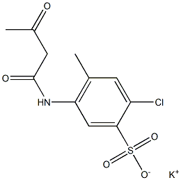 5-(Acetoacetylamino)-2-chloro-4-methylbenzenesulfonic acid potassium salt 구조식 이미지