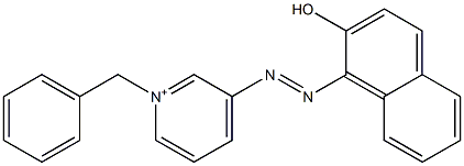 1-Benzyl-3-(2-hydroxy-1-naphtylazo)pyridinium 구조식 이미지