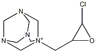 1-[(3-Chlorooxiranyl)methyl]-1-azonia-3,5,7-triazaadamantane 구조식 이미지