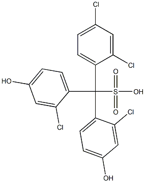 (2,4-Dichlorophenyl)bis(2-chloro-4-hydroxyphenyl)methanesulfonic acid Structure
