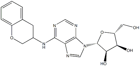 N-[(3,4-Dihydro-2H-1-benzopyran)-3-yl]adenosine 구조식 이미지