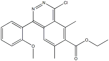 1-(2-Methoxyphenyl)-4-chloro-5,7-dimethylphthalazine-6-carboxylic acid ethyl ester 구조식 이미지