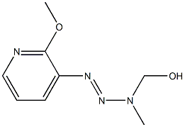 1-(2-Methoxy-3-pyridyl)-3-hydroxymethyl-3-methyltriazene 구조식 이미지